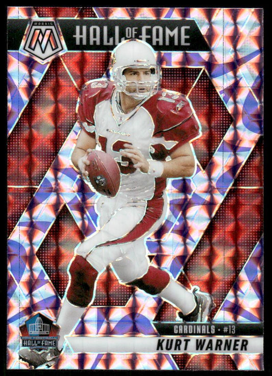 2025 Panini Mosaic #300 Kurt Warner Mosaic Camo Pink
