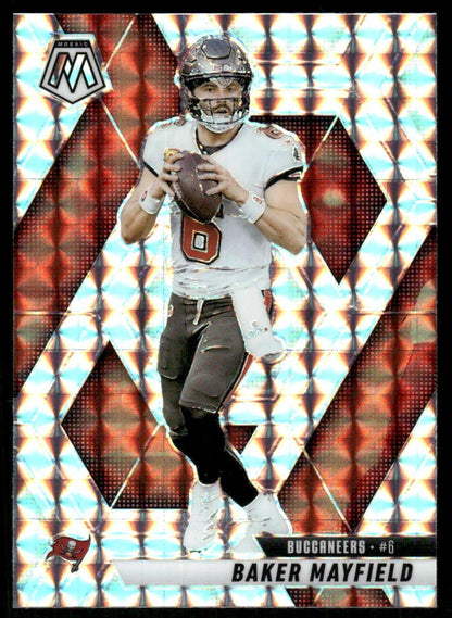 2025 Panini Mosaic #82 Baker Mayfield Mosaic No Huddle Silver