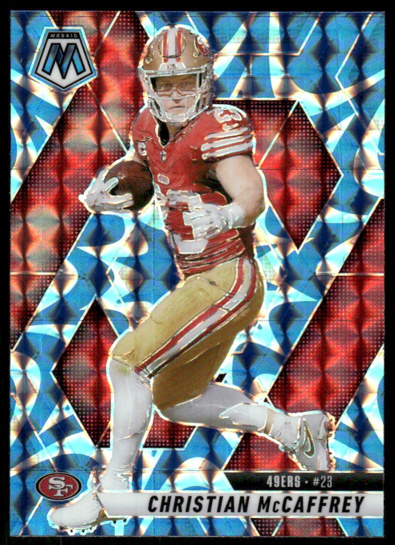 2025 Panini Mosaic #179 Christian McCaffrey Blue Scope