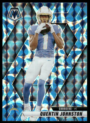 2025 Panini Mosaic #43 Quentin Johnston Mosaic Reactive Blue