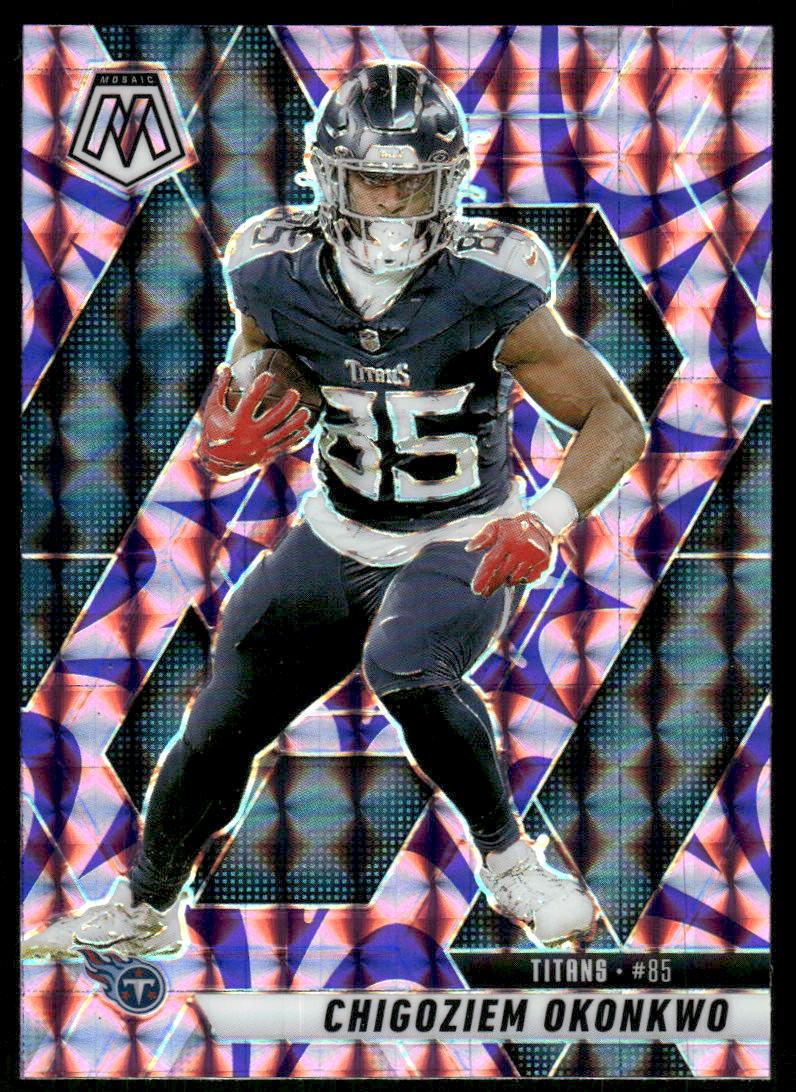2025 Panini Mosaic #115 Chigoziem Okonkwo Mosaic Camo Pink