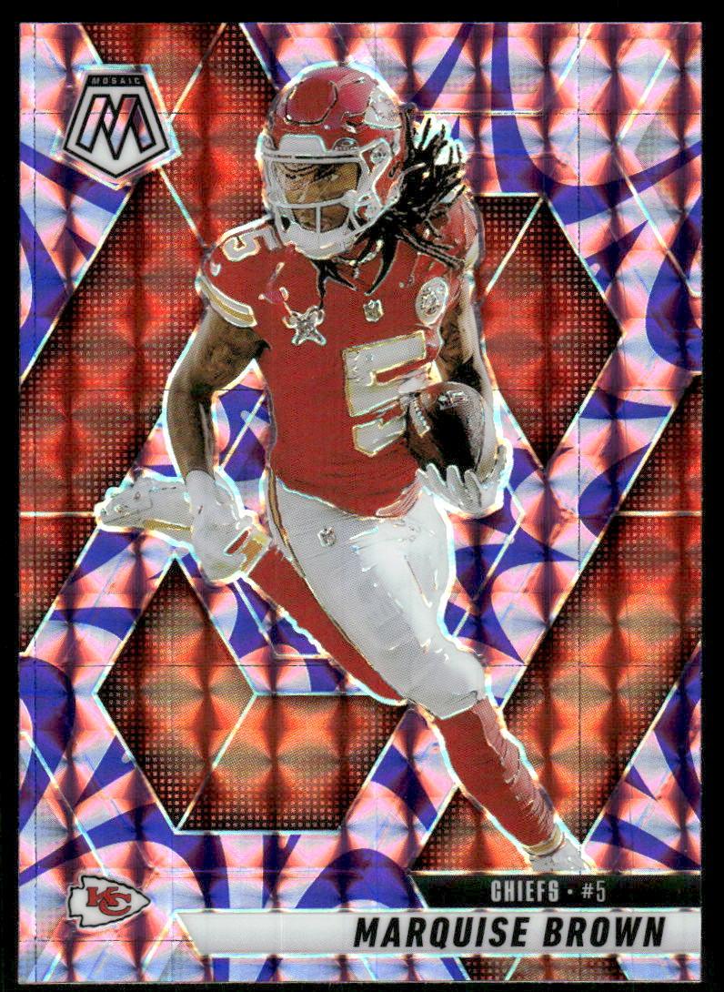 2025 Panini Mosaic #73 Marquise Brown Mosaic Camo Pink
