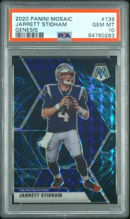 2020 Panini Mosaic #139 Jarrett Stidham Genesis PSA 10