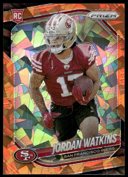 2025 Panini Prizm #389 Jordan Watkins Orange Ice