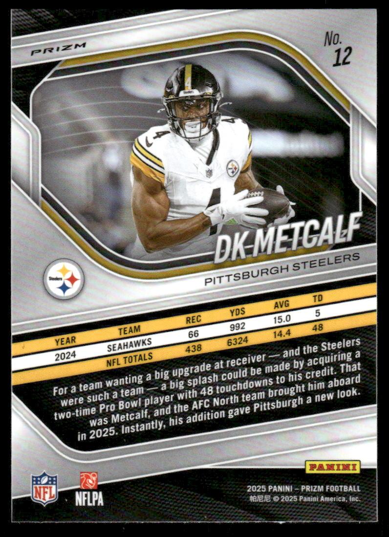 2025 Panini Prizm #12 DK Metcalf Orange Ice