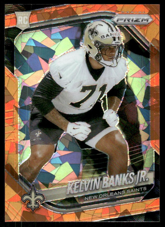 2025 Panini Prizm #347 Kelvin Banks Jr. Orange Ice