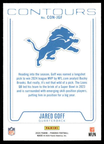 2024 Panini Phoenix #CON-JGF Jared Goff Contours