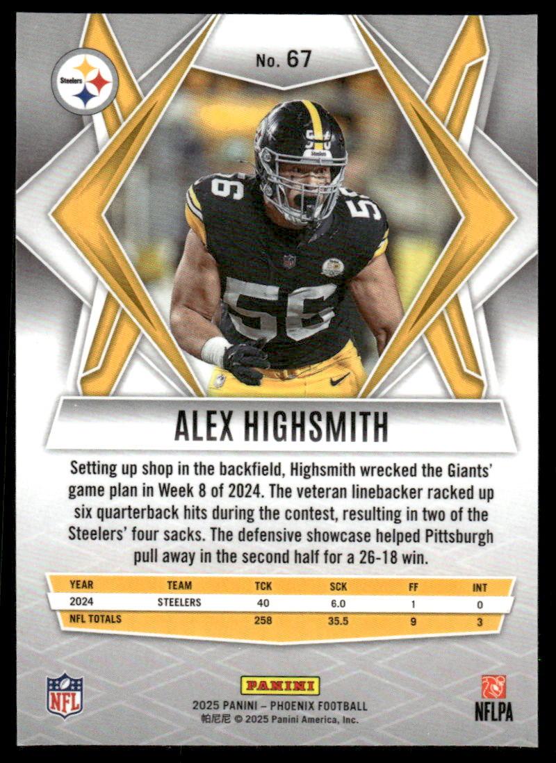 2025 Panini Phoenix #67 Alex Highsmith Silver Lava Prizm