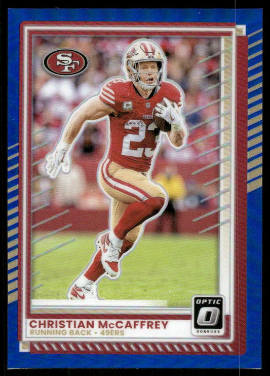 2025 Donruss Optic #119 Christian McCaffrey Blue #/249