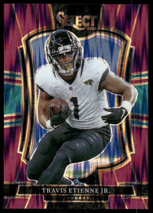 2025 Panini Select #130 Travis Etienne Jr. Purple Prizm Shock #/699