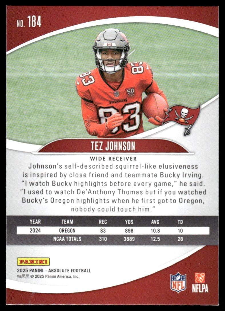 2025 Panini Absolute #184 Tez Johnson Orange Mosaic #/825