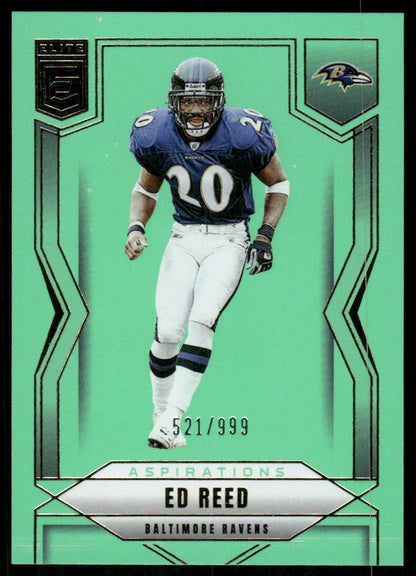2025 Donruss Elite #72 Ed Reed Aspirations Lime Green #/999