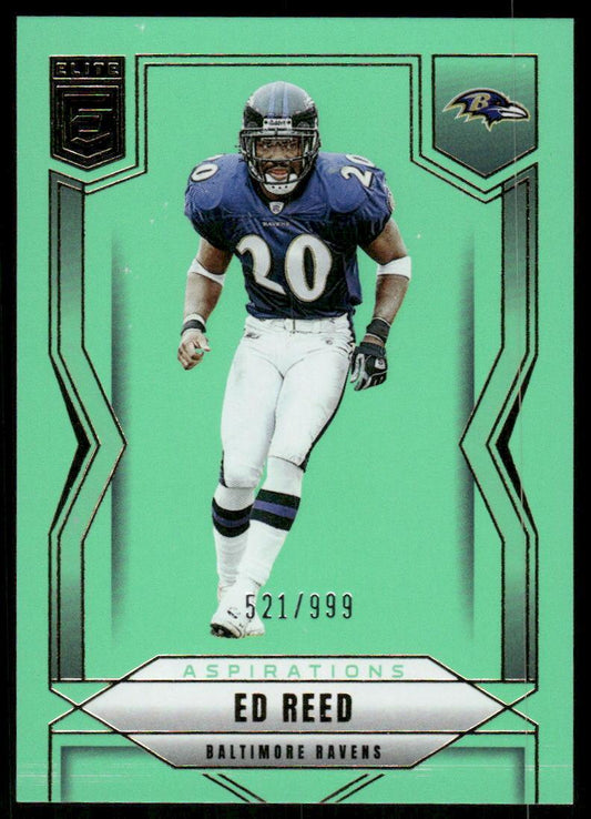 2025 Donruss Elite #72 Ed Reed Aspirations Lime Green #/999