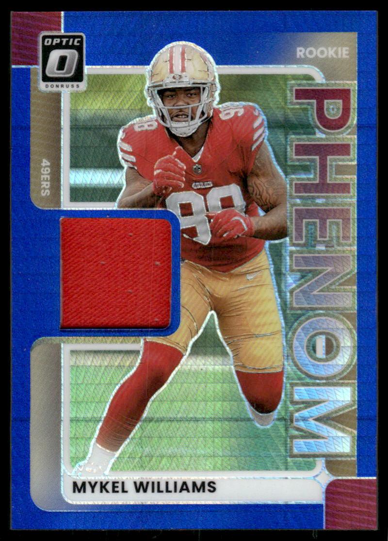 2025 Donruss Optic #RPBH-MWS Mykel Williams Rookie Phenoms Blue Hyper
