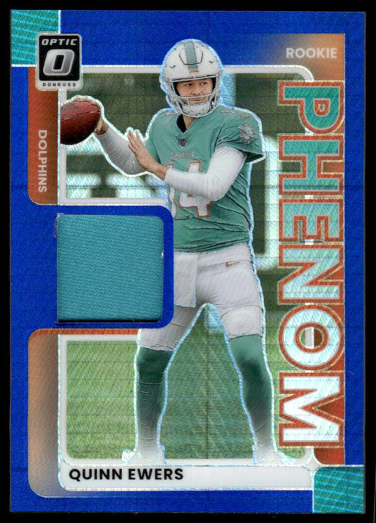 2025 Donruss Optic #RPBH-QES Quinn Ewers Rookie Phenoms Blue Hyper