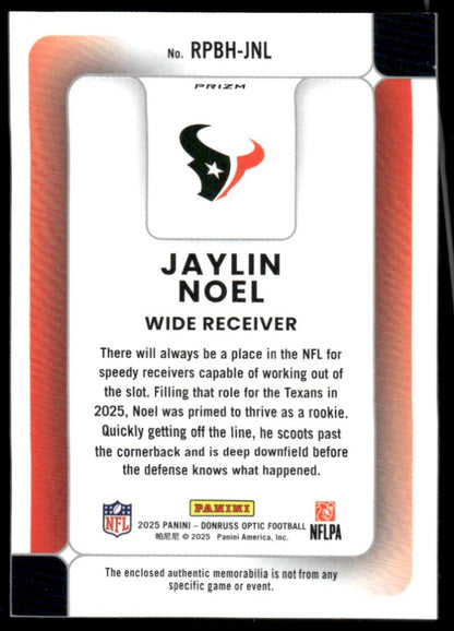 2025 Donruss Optic #RPBH-JNL Jaylin Noel Rookie Phenoms Blue Hyper