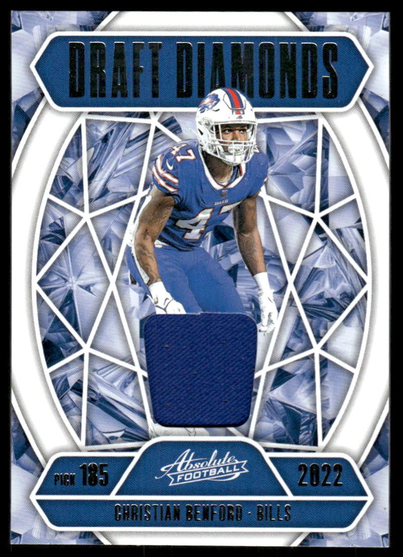 2025 Panini Absolute #DDJ-CBE Christian Benford Draft Diamonds Jersey