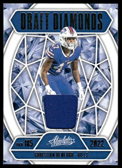 2025 Panini Absolute #DDJ-CBE Christian Benford Draft Diamonds Jersey