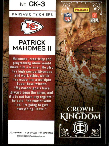 2018 Panini MJ Holding Exclusive #25 Patrick Mahomes
