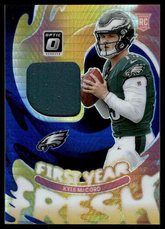 2025 Donruss Optic #FYFBH-KMD Kyle McCord First Year Fresh Blue Hyper