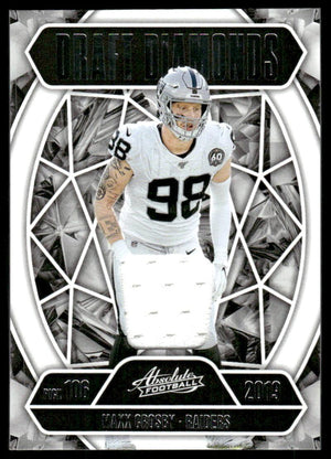 2025 Panini Absolute #DDJ-MCR Maxx Crosby Draft Diamonds Jersey