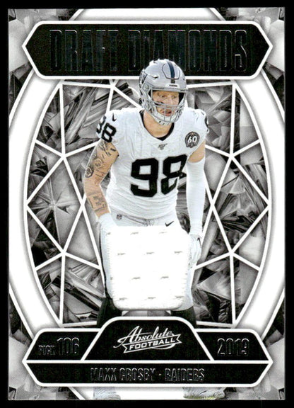 2025 Panini Absolute #DDJ-MCR Maxx Crosby Draft Diamonds Jersey