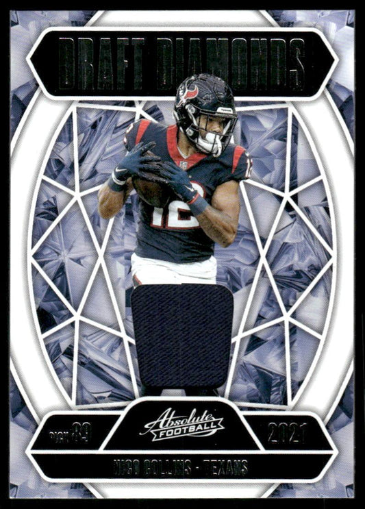 2025 Panini Absolute #DDJ-NCO Nico Collins Draft Diamonds Jersey