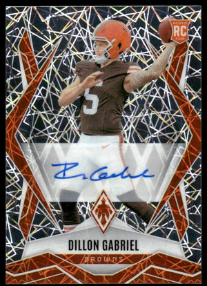 2025 Panini Phoenix #175 Dillon Gabriel Base Rookie Autographs Lazer Prizm