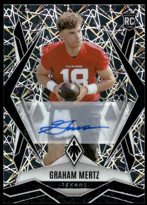 2025 Panini Phoenix #222 Graham Mertz Base Rookie Autographs Lazer Prizm