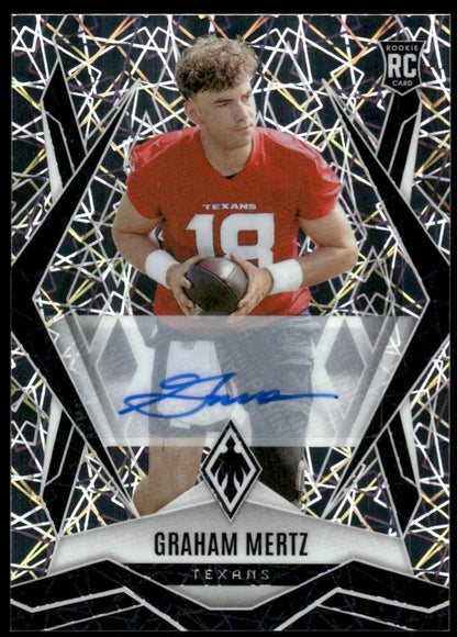 2025 Panini Phoenix #222 Graham Mertz Base Rookie Autographs Lazer Prizm