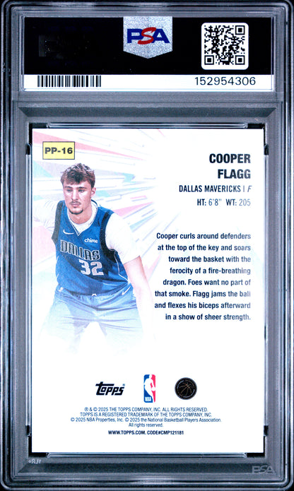 2025 Topps Power Players #PP-16 Cooper Flagg PSA 9