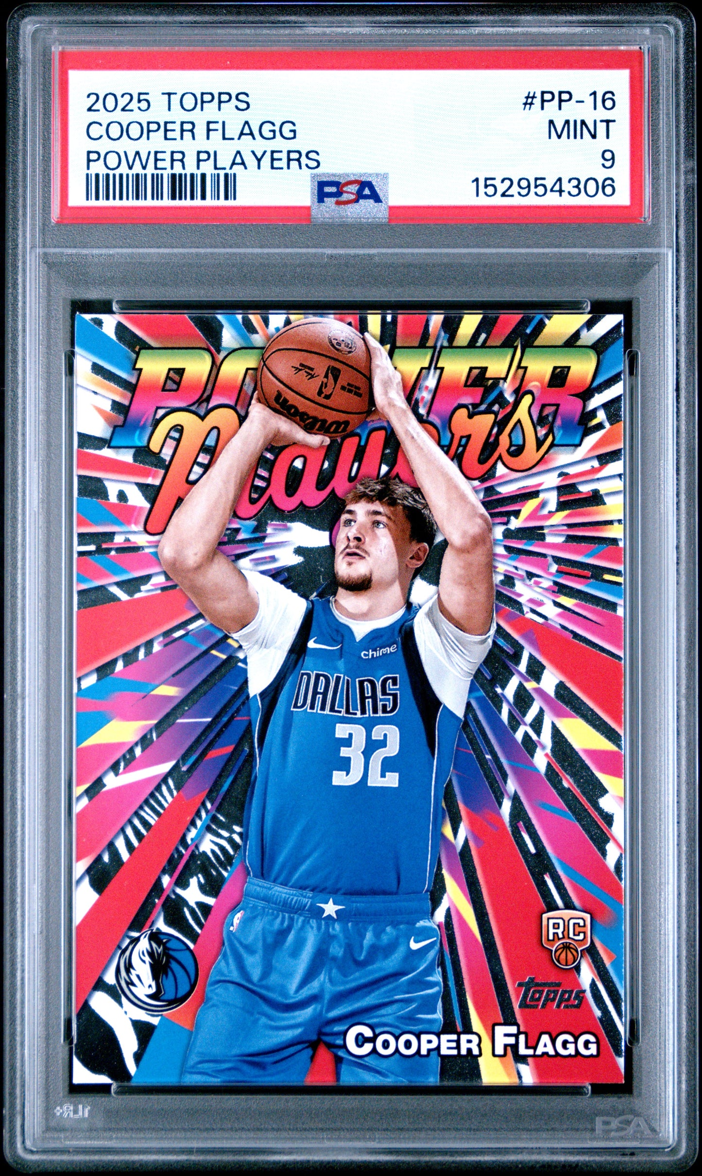 2025 Topps Power Players #PP-16 Cooper Flagg PSA 9