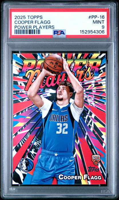 2025 Topps Power Players #PP-16 Cooper Flagg PSA 9