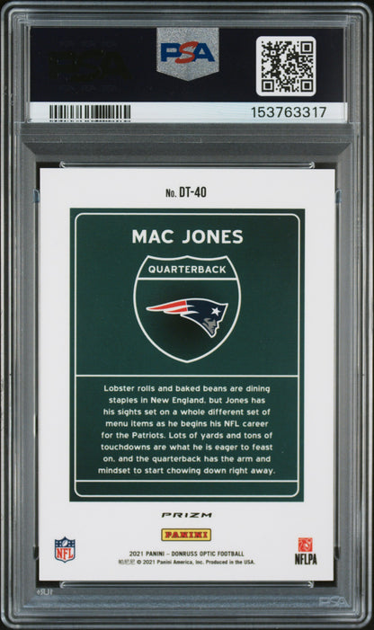 2021 Panini Donruss Optic Downtown #DT40 Mac Jones Downtown PSA 10