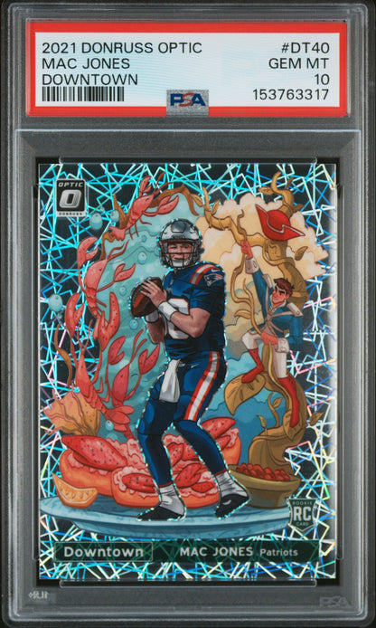 2021 Panini Donruss Optic Downtown #DT40 Mac Jones Downtown PSA 10