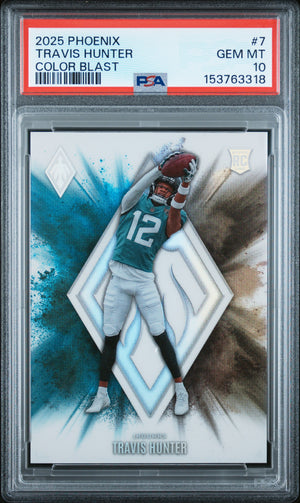 2025 Panini Phoenix Color Blast #7 Travis Hunter PSA 10