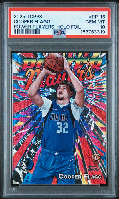 2025 Topps Power Players #PP-16 Cooper Flagg Power Players-Holo Foil PSA 10