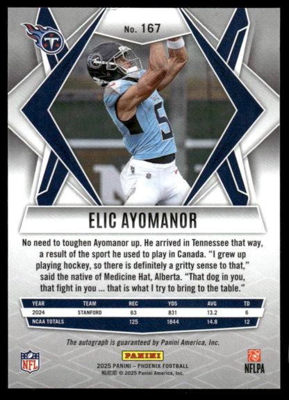 Elic Ayomanor Base Rookie Autographs Silver Pandora Prizm