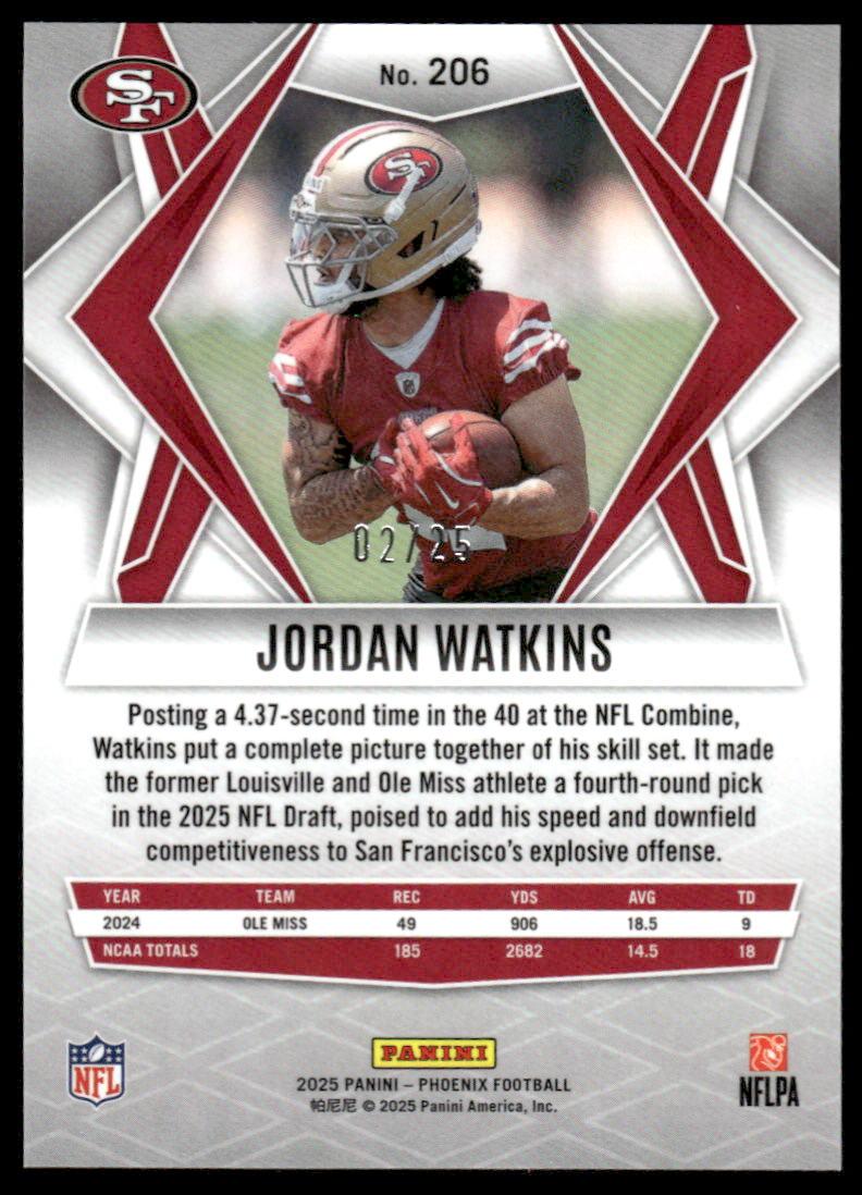 2025 Panini Phoenix #206 Jordan Watkins Green Prizm #/25