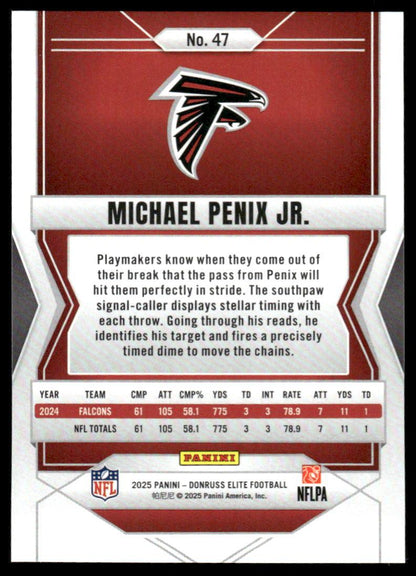 2025 Donruss Elite #47 Michael Penix Jr. Purple #/49