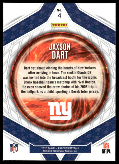 2025 Panini Phoenix #4 Jaxson Dart Paragon