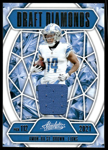2025 Panini Absolute #DDJ-ASB Amon-Ra St. Brown Draft Diamonds Jersey