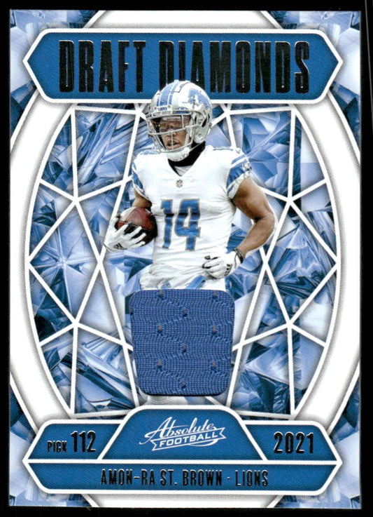 2025 Panini Absolute #DDJ-ASB Amon-Ra St. Brown Draft Diamonds Jersey