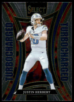 2024 Panini Select #9 Justin Herbert Turbocharged