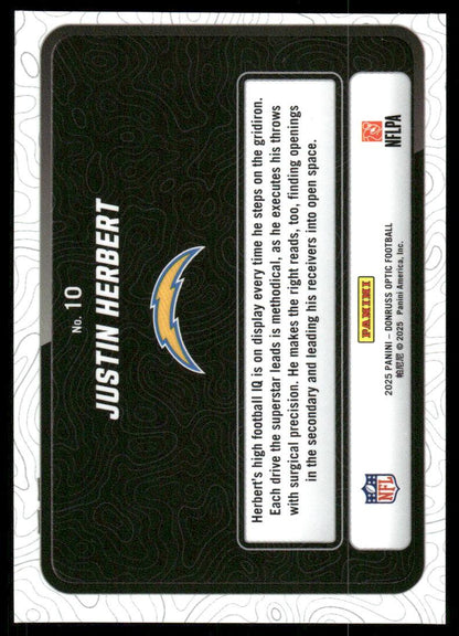 2025 Donruss Optic #10 Justin Herbert Passing Grade