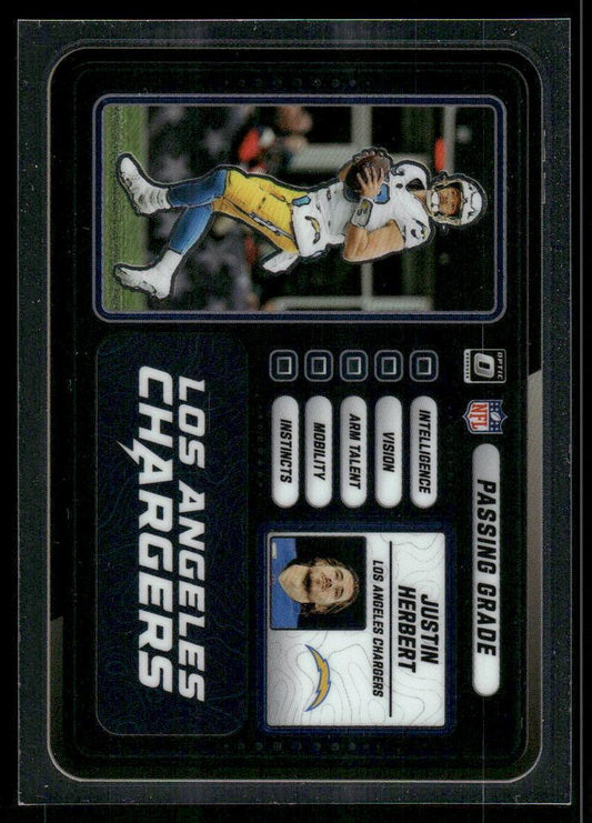 2025 Donruss Optic #10 Justin Herbert Passing Grade