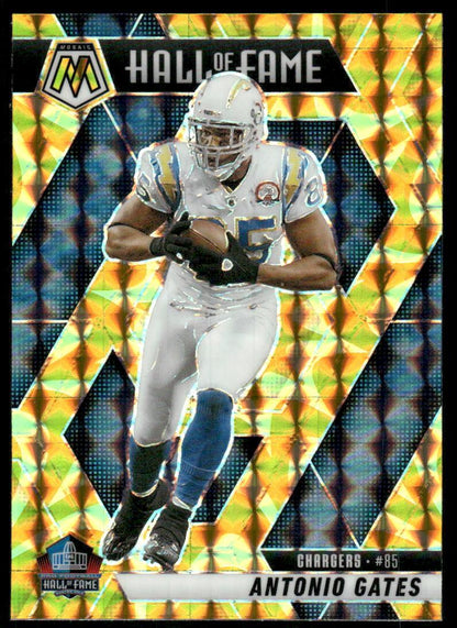 2023 Panini Mosaic #135 Antonio Gates Reactive Yellow Mosaic