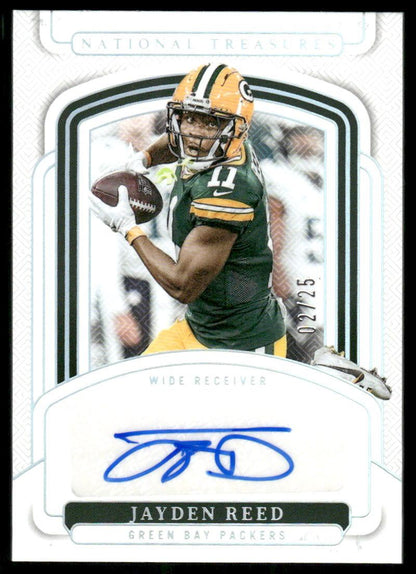 2024 Panini National Treasures #SIGS-JRD Jayden Reed Signatures Holo Silver #/25