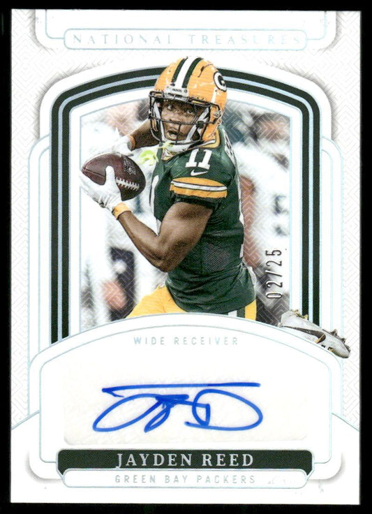 2024 Panini National Treasures #SIGS-JRD Jayden Reed Signatures Holo Silver #/25