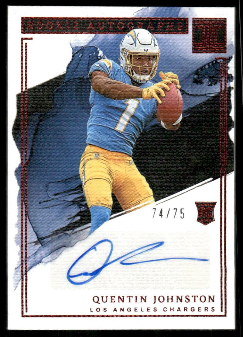 2023 Panini Impeccable #RA-QJ Quentin Johnston Rookie Autographs Red #/75